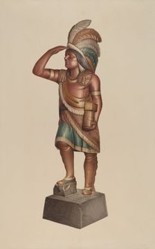 Cigar Store Indian, 1935/1942. Creator: Robert Pohle