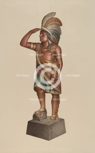 Cigar Store Indian, 1935/1942. Creator: Robert Pohle.