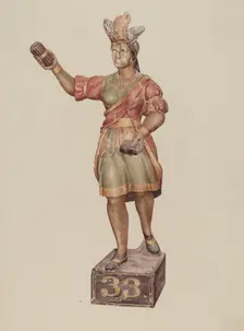 Cigar Store Indian, 1935/1942. Creator: Rosamond P Gray