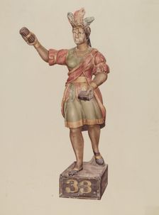 Cigar Store Indian, 1935/1942. Creator: Rosamond P Gray