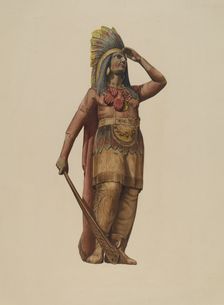 Cigar Store Indian, 1935/1942. Creator: Unknown