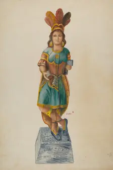 Cigar Store Indian, 1935/1942. Creator: Unknown