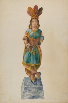 Cigar Store Indian, 1935/1942. Creator: Unknown