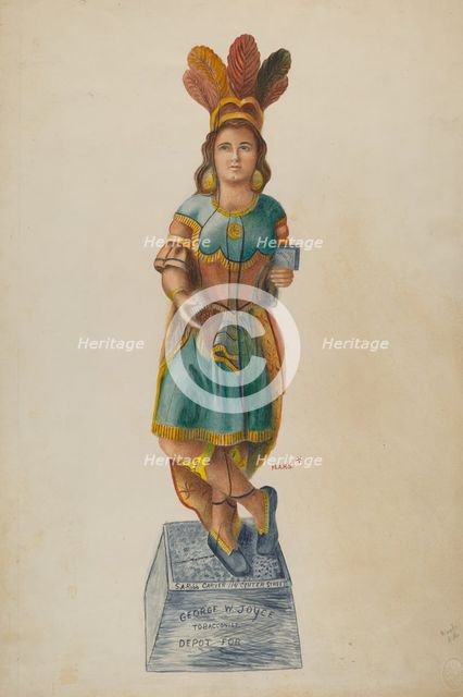 Cigar Store Indian, 1935/1942. Creator: Unknown.