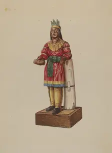 Cigar Store Indian, 1935/1942. Creator: Unknown