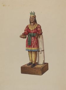 Cigar Store Indian, 1935/1942. Creator: Unknown