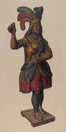 Cigar Store Indian, 1935/1942. Creator: Unknown