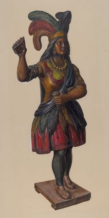 Cigar Store Indian, 1935/1942. Creator: Unknown