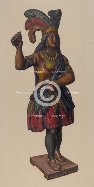 Cigar Store Indian, 1935/1942. Creator: Unknown.