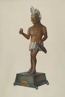 Cigar Store Indian, 1935/1942. Creator: Victor F. Muollo