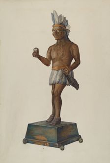 Cigar Store Indian, 1935/1942. Creator: Victor F. Muollo