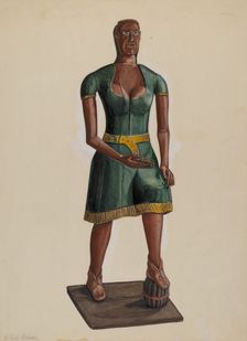 Cigar Store Indian, 1935/1942. Creator: Yolande Delasser
