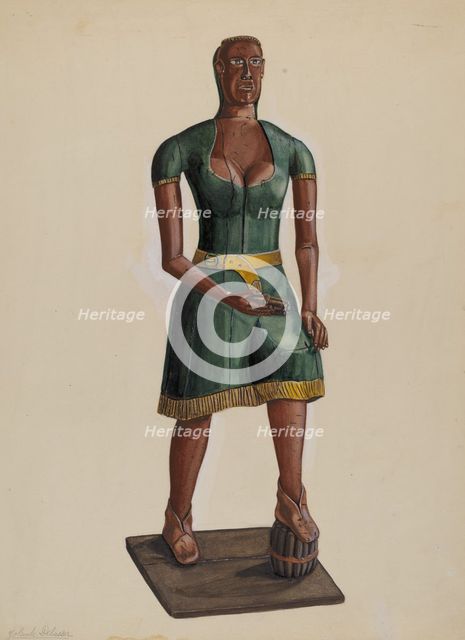Cigar Store Indian, 1935/1942. Creator: Yolande Delasser.