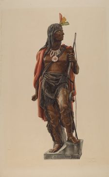 Cigar Store Indian, 1935/1942. Creators: Maurice Van Felix, Elizabeth Fairchild