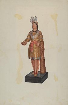 Cigar Store Indian, 1935/1942. Creator: Flora Merchant