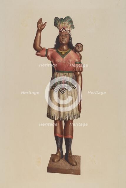 Cigar Store Indian, 1935/1942. Creator: Robert Pohle.