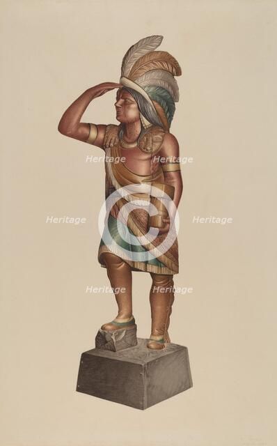 Cigar Store Indian, 1935/1942. Creator: Robert Pohle.