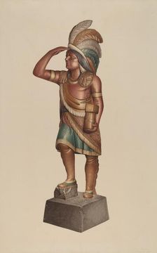 Cigar Store Indian, 1935/1942. Creator: Robert Pohle