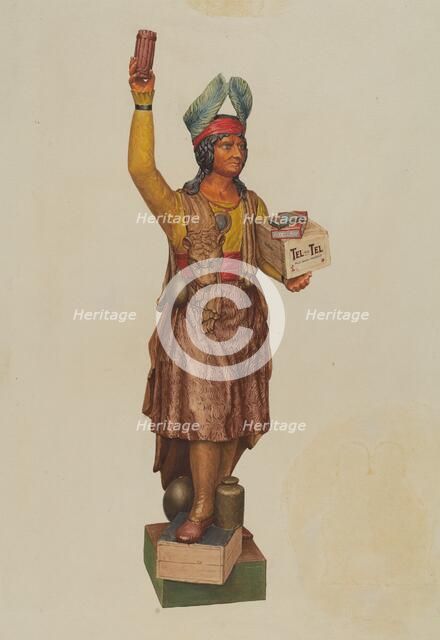 Cigar Store Indian, 1935/1942. Creator: Unknown.