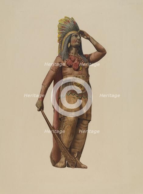 Cigar Store Indian, 1935/1942. Creator: Unknown.