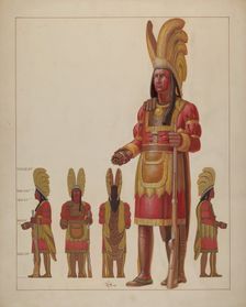 Cigar Store Indian, 1937. Creator: Otto E. Hake