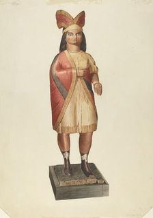 Cigar Store Indian, 1938. Creator: Henry Tomaszewski