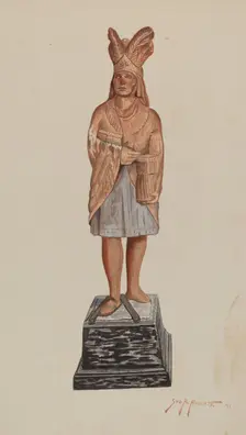 Cigar Store Indian, 1941. Creator: Sydney Roberts