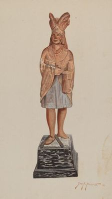 Cigar Store Indian, 1941. Creator: Sydney Roberts