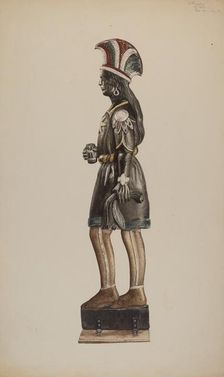 Cigar Store Indian, c. 1940. Creator: Henry Murphy
