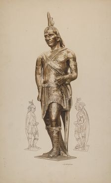 Cigar Store Indian, c. 1940. Creator: J. Herman McCollum