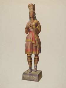 Cigar Store Indian, c. 1940. Creator: Robert W.R. Taylor