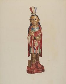 Cigar Store Indian, c. 1946. Creator: Albert Ryder