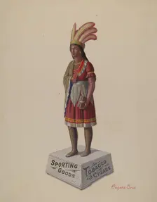 Cigar Store Indian, c. 1936. Creator: Eugene Croe