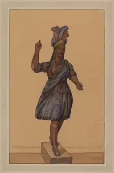 Cigar Store Indian, c. 1936. Creator: Elmer G Anderson