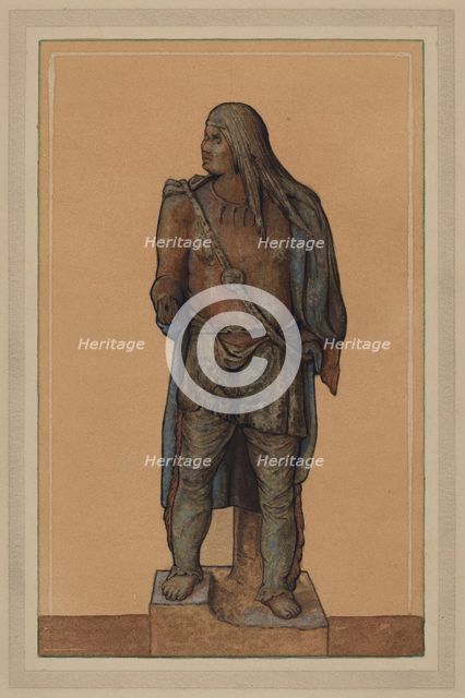 Cigar Store Indian, c. 1936. Creator: Elmer G Anderson.