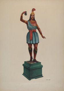 Cigar Store Indian, c. 1936. Creator: Emile Cero
