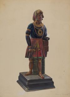 Cigar Store Indian, c. 1936. Creator: Henry Granet