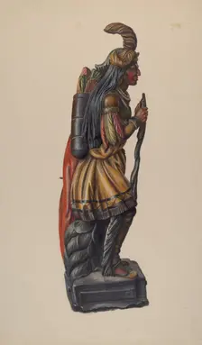 Cigar Store Indian, c. 1936. Creator: Richard F. Smith