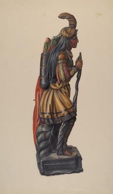 Cigar Store Indian, c. 1936. Creator: Richard F. Smith