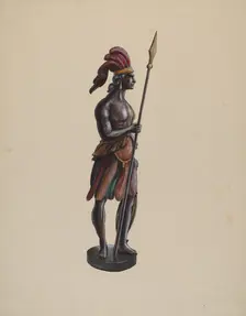 Cigar Store Indian, c. 1936. Creator: Richard F. Smith