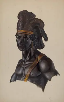 Cigar Store Indian, c. 1936. Creator: Richard F. Smith