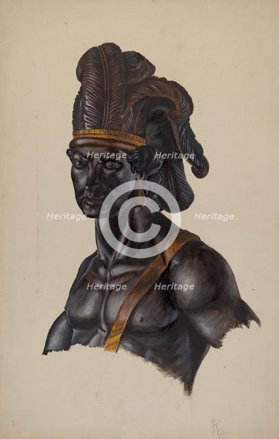 Cigar Store Indian, c. 1936. Creator: Richard F. Smith.