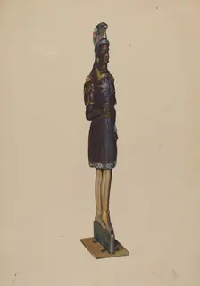 Cigar Store Indian, c. 1936. Creator: Richard F. Smith