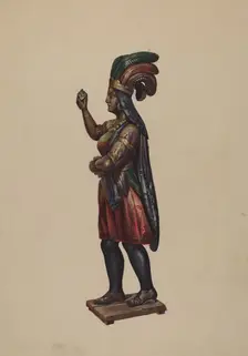 Cigar Store Indian, c. 1936. Creator: Richard F. Smith