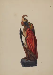 Cigar Store Indian, c. 1936. Creator: Richard F. Smith