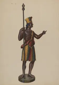 Cigar Store Indian, c. 1936. Creator: Richard F. Smith