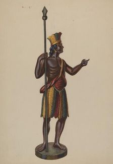 Cigar Store Indian, c. 1936. Creator: Richard F. Smith