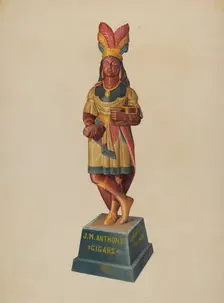 Cigar Store Indian, c. 1937. Creator: Albert Ryder