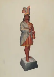 Cigar Store Indian, c. 1937. Creator: Albert Ryder
