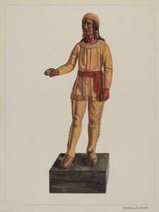 Cigar Store Indian, c. 1937. Creator: Gordena Jackson